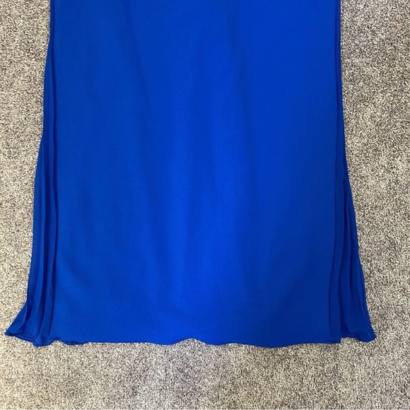 DKNY Women's Dress Royal Blue Pleated Sides Sleeveless Size 6 - NWT $129 - Picture 4 of 16